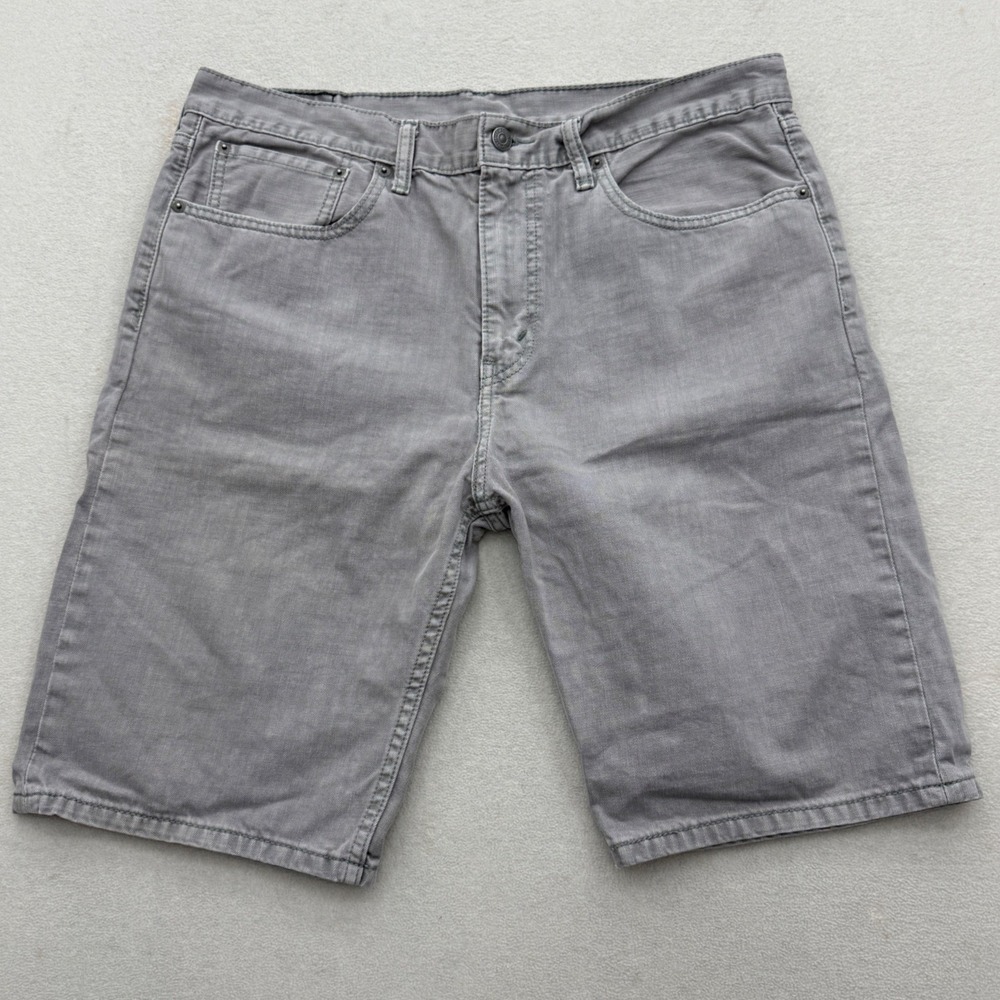 Levi 508 Denim Shorts Mens 34 Gray Regular Fit Five Pocket Cotton Casual